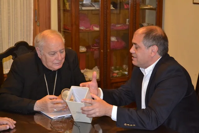 Simoniello presentó el Programa de Convivencia a Monseñor Arancedo