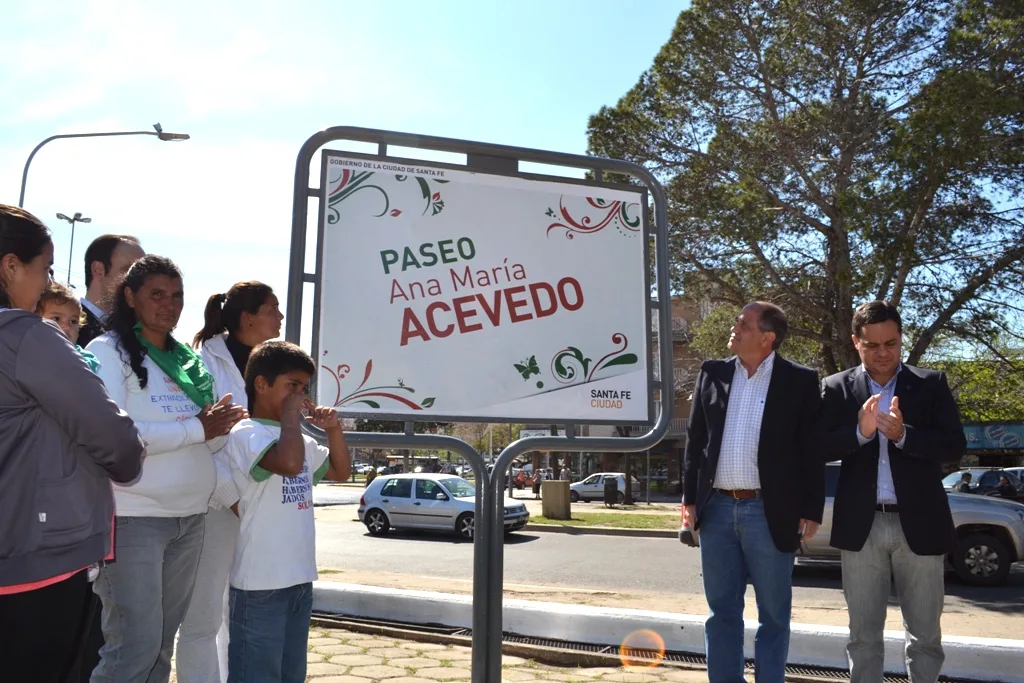 Un espacio público de la ciudad lleva el nombre de “Ana María Acevedo”