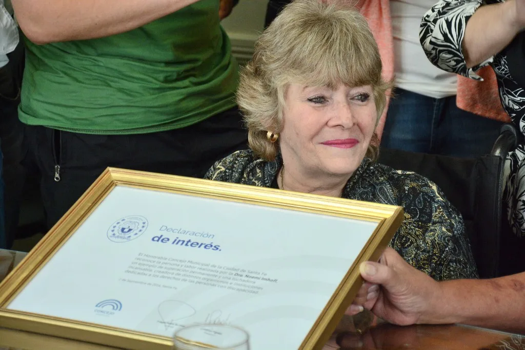 Discapacidad: el Concejo Municipal reconoció la trayectoria de la Doctora Noemí Imhoff