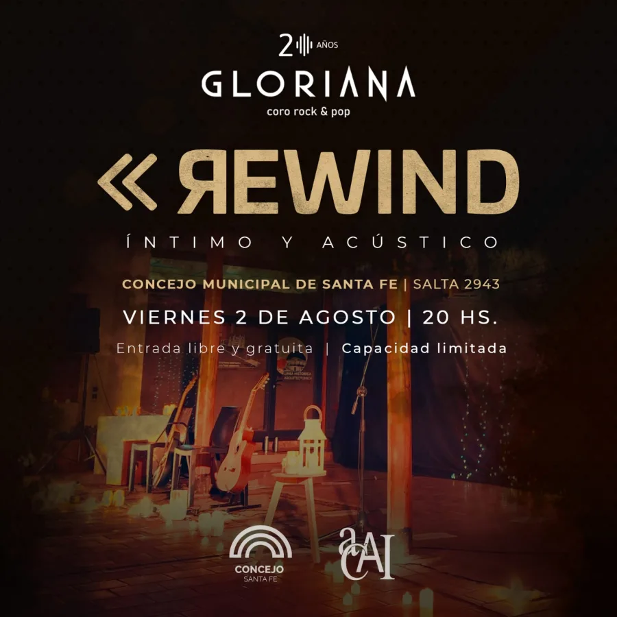 Rewind, íntimo y acústico. Gloriana Coro rock& pop