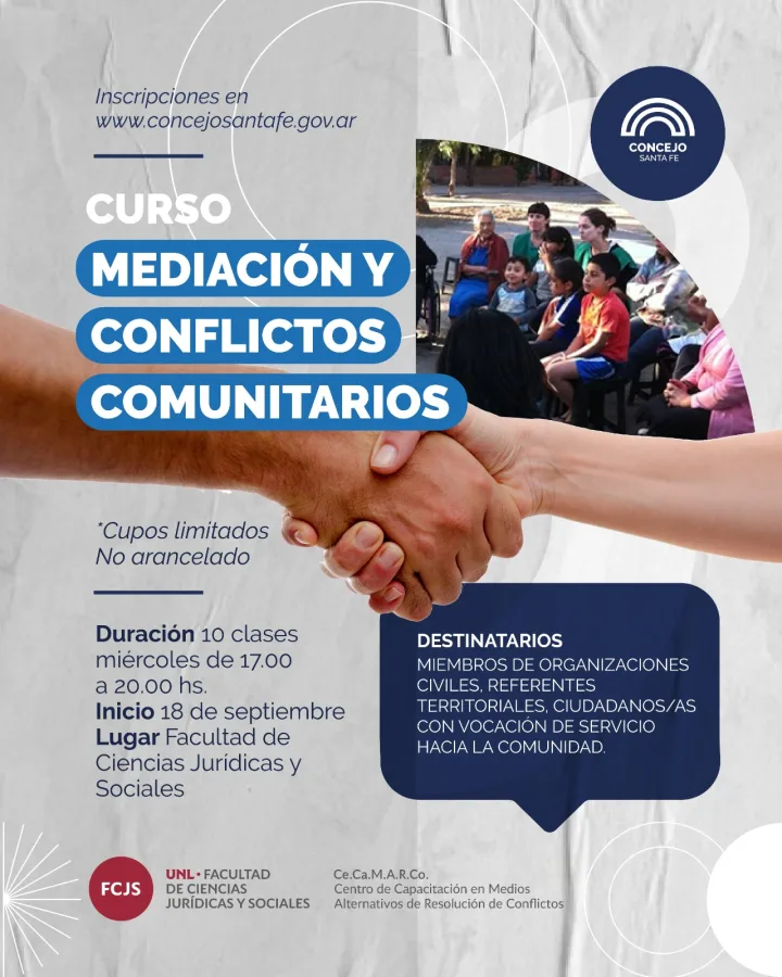 Curso mediación y conflictos comunitarios