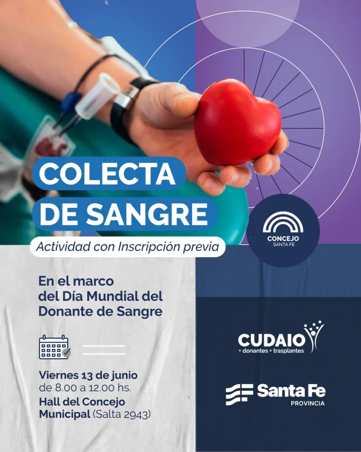 Colecta de Sangre, en el marco del Día Mundial del Donante de Sangre