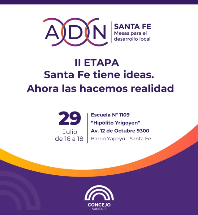 ADN II Etapa: Santa Fe tiene ideas. Ahora las hacemos realidad