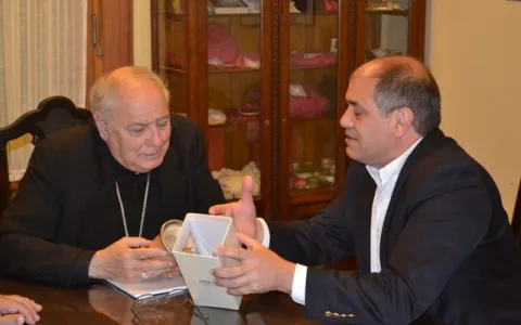 Simoniello presentó el Programa de Convivencia a Monseñor Arancedo