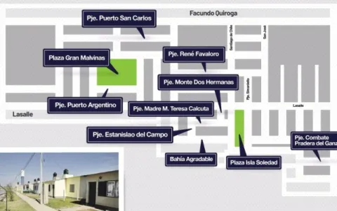 Pasajes y plazas de Barrio René Favaloro tendrán nombres de batallas de Malvinas
