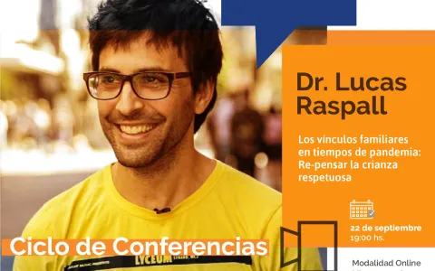 Lucas Raspall disertará sobre crianza respetuosa